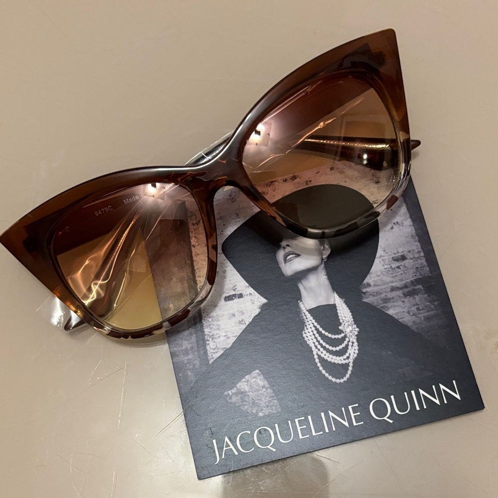 Jacqueline Quinn Women's Brown Cat Eye Sunglasses